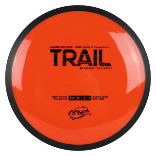 MVP Disc Golf James Conrad Neutron Trail Distance Driver 10/5/-1/1 Orange 168 grams
