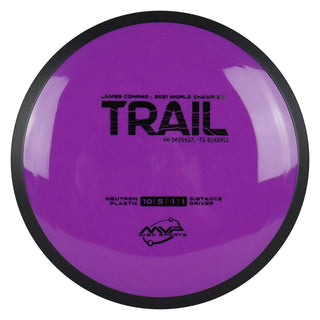 MVP Disc Golf James Conrad Neutron Trail Distance Driver 10/5/-1/1 Purple 174 grams