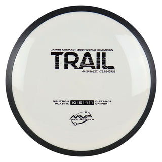 MVP Disc Golf James Conrad Neutron Trail Distance Driver 10/5/-1/1 White 173 grams