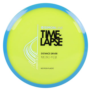 Axiom Disc Golf Neutron Time-Lapse Retooled Distance Driver 12/5/-1/2 Yellow/Blue 172 grams
