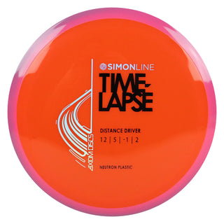 Axiom Disc Golf Neutron Time-Lapse Retooled Distance Driver 12/5/-1/2 Orange/Blush Pink 173 grams