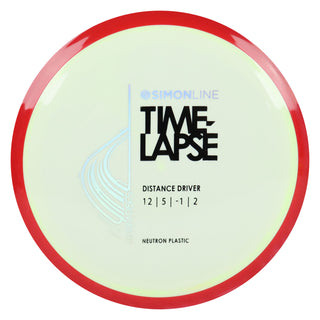 Axiom Disc Golf Neutron Time-Lapse Retooled Distance Driver 12/5/-1/2 Pastel Yellow/Red 174 grams