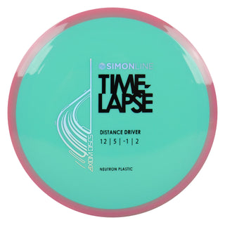 Axiom Disc Golf Neutron Time-Lapse Retooled Distance Driver 12/5/-1/2 Teal/Blush Pink 172 grams