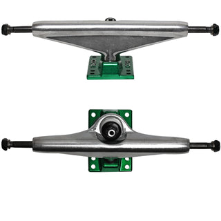 Moose Old School 33" Stained Pink, Hollow Silver/Green Trucks, 58mm Green Wheels