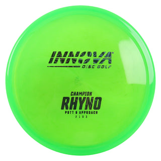 Innova Disc Golf Champion Rhyno Putting Disc 2/1/0/3 Green/Black Prisms 168 grams