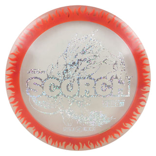 Discraft Disc Golf FuZed Line Scorch with Flame Pattern Distance Driver 11/6/-2/2 Clear with Red Flame/Holo Stars 173-174g