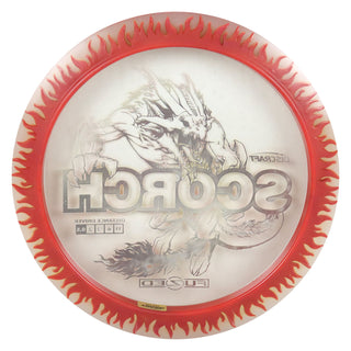 Discraft Disc Golf FuZed Line Scorch with Flame Pattern Distance Driver 11/6/-2/2 Clear with Red Flame/Autumn Camo 173-174g