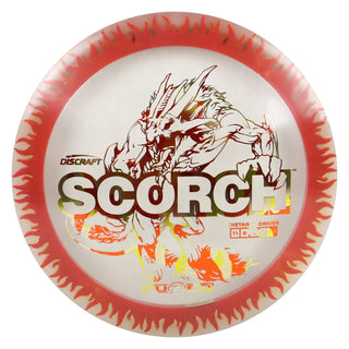 Discraft Disc Golf FuZed Line Scorch with Flame Pattern Distance Driver 11/6/-2/2 Clear with Red Flame/Autumn Camo 173-174g