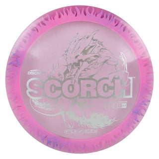 Discraft Disc Golf FuZed Line Scorch with Flame Pattern Distance Driver 11/6/-2/2 Pink with Pink Flame/Grey 173-174g