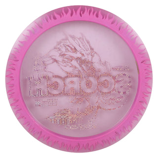 Discraft Disc Golf FuZed Line Scorch with Flame Pattern Distance Driver 11/6/-2/2 Pink with Pink Flame/Magenta Hexagons 173-174g