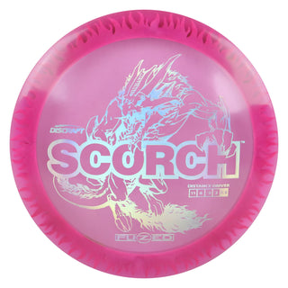 Discraft Disc Golf FuZed Line Scorch with Flame Pattern Distance Driver 11/6/-2/2 Pink with Pink Flame/Holo 167-169g