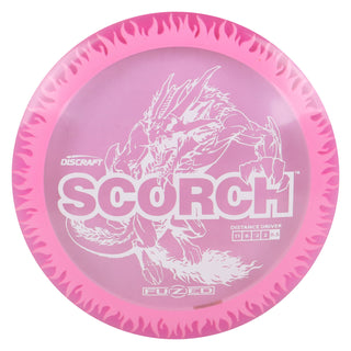 Discraft Disc Golf FuZed Line Scorch with Flame Pattern Distance Driver 11/6/-2/2 Pink with White Flame/White 167-169g