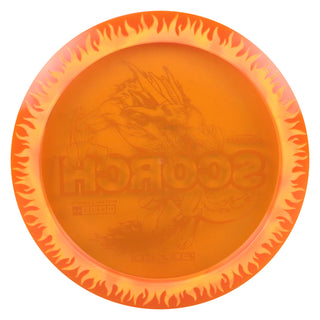 Discraft Disc Golf FuZed Line Scorch with Flame Pattern Distance Driver 11/6/-2/2 Orange with Peach Flame/Orange 170-172g