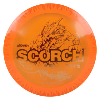 Discraft Disc Golf FuZed Line Scorch with Flame Pattern Distance Driver 11/6/-2/2 Orange with Peach Flame/Orange 170-172g