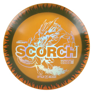 Discraft Disc Golf FuZed Line Scorch with Flame Pattern Distance Driver 11/6/-2/2 Burnt Orange with Black Flame/Holo 167-169g