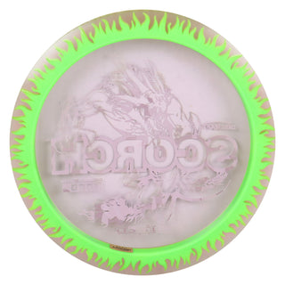 Discraft Disc Golf FuZed Line Scorch with Flame Pattern Distance Driver 11/6/-2/2 Clear with Green Flame/Camo 173-174g