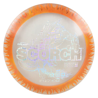 Discraft Disc Golf FuZed Line Scorch with Flame Pattern Distance Driver 11/6/-2/2 Clear with Orange Flame/Cubic Prisms 173-174g