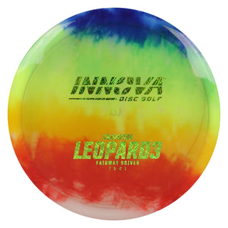 Innova Disc Golf Champion I-Dye Leopard3 Fairway Driver 7/5/-2/1 Rainbow/Green Scratch 171 grams