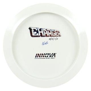 Innova Disc Golf Star Charger All White Bottom Stamp Disctance Driver 13/5/-1/2 Blue Metallic 166 grams