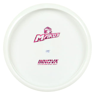 Innova Disc Golf Star Mako3 All White Bottom Stamp Midrange 5/5/0/0 Magenta Shatter 180 grams