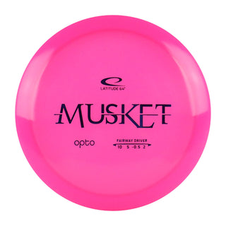 Latitude 64 Disc Golf Opto Musket Fairway Driver 10/5/-0.5/2 Pink/Navy 176 grams