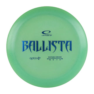 Latitude 64 Disc Golf Opto Air Ballista Distance Driver 14/5/-1/3 Sage Green/Blue 163 grams