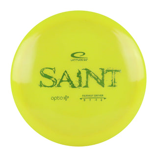 Latitude 64 Disc Golf Opto Air Saint Fairway Driver 9/7/-1/2 Yellow/Green 159 grams
