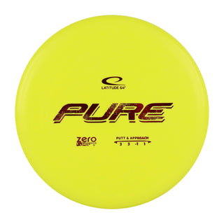 Latitude 64 Disc Golf Zero Soft Pure Putter 3/3/-1/1 Yellow/Red 174 grams