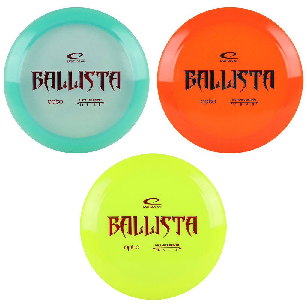 Latitude 64 Disc Golf Opto Ballista Distance Driver 14/5/-1/3 - Choose ...