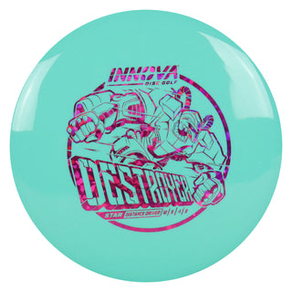 Innova Disc Golf Star Destroyer Distance Driver 12/5/-1/3 Teal/Magenta Shatter 175 grams