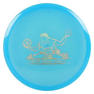Innova Disc Golf Champion Mako3 with Spirit of Detroit Stamp Midrange Disc Light Blue/Holo Shimmer 177 grams