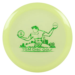 Innova Disc Golf Proto Glow Champion Mamba with Spirit of Detroit Stamp Driver Green Shatter 168 grams