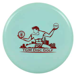 Innova Disc Golf Color Glow Aviar3 with Spirit of Detroit Stamp Putter Slate Blue/Red 173 grams