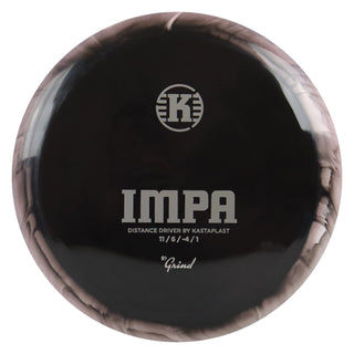 Kastaplast Disc Golf K1 Grind Impa Distance Driver 11/6/-4/1 Black/Silver 174 grams