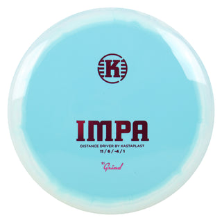 Kastaplast Disc Golf K1 Grind Impa Distance Driver 11/6/-4/1 Light Blue/Magenta 174 grams
