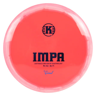 Kastaplast Disc Golf K1 Grind Impa Distance Driver 11/6/-4/1 Neon Red/Indigo 173 grams