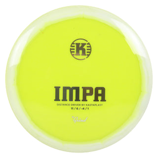 Kastaplast Disc Golf K1 Grind Impa Distance Driver 11/6/-4/1 Yellow/Silver 173 grams