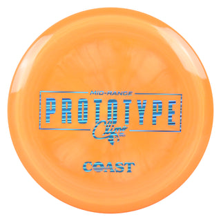 Climo Disc Golf Prototype Signature Line Coast Midrange 6/6/-1/1 Orange/Blue Lines 178g