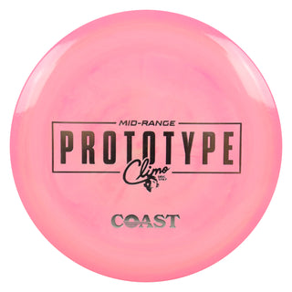 Climo Disc Golf Prototype Signature Line Coast Midrange 6/6/-1/1 Pink Peach/Silver 178g