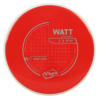 MVP Discs Sports Project Lab Coat Neutron Soft Watt Putt and Approach 2/5/-0.5/0.5 Red 167 grams
