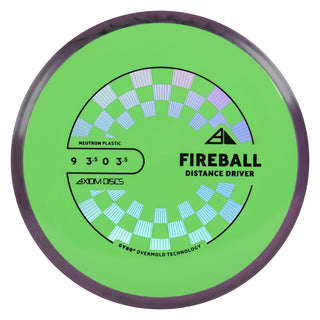 Axiom Discs Project Lab Coat Neutron Fireball Distance Driver 9/3.5/0/3.5 Green/Purple Black 164 grams