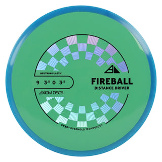 Axiom Discs Project Lab Coat Neutron Fireball Distance Driver 9/3.5/0/3.5 Teal/Blue 157 grams
