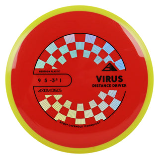 Axiom Discs Project Lab Coat Neutron Virus Distance Driver 9/5/-3.5/1 Red/Yellow 159 grams