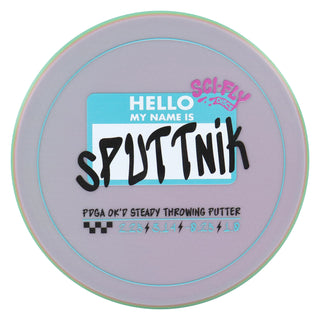 Sci-Fly Disc Golf Hello sPUTTnik 3D Printed Putter 2.25/3.14/-0.25/1 Purple 172 grams