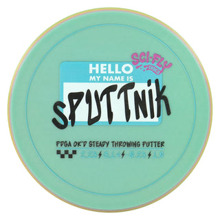 Sci-Fly Disc Golf Hello sPUTTnik 3D Printed Putter 2.25/3.14/-0.25/1 Teal 168 grams