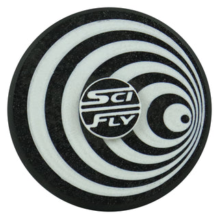 Sci-Fly Disc Golf 3D Printed Fidget Mini Marker - Hypnotic Black/White