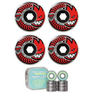 Spitfire Skateboard Wheels 80HD Classic Full 58mm Clear with Bronson Pro G3 Bearings