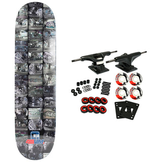 411VM Heritage Skateboard Complete Private Property Frame Grab Black 8.25" x 32"