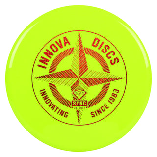 Innova Disc Golf First Run Star Sync Putt and Approach 3/3/0/1 DayGlo/Red Shimmer 165 grams