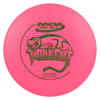Innova Disc Golf DX Polecat Putting Disc 1/3/0/0 Pink/Dark Green 175 grams